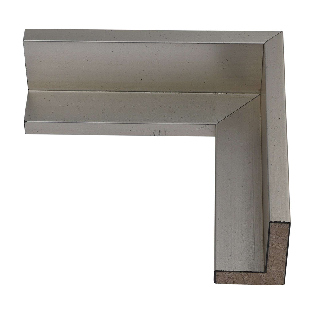 1060 - 1 1/2" Depth, Silver Leaf Canvas Floater Frame