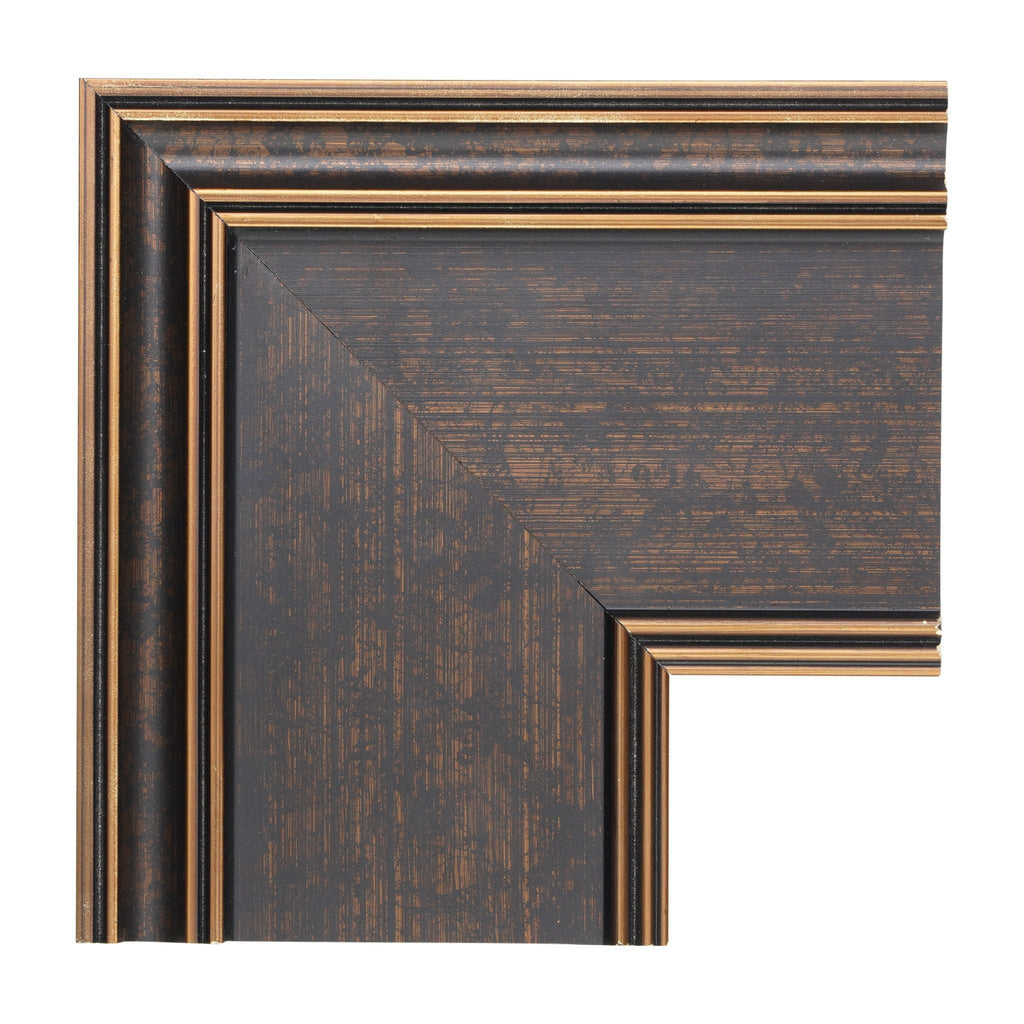 1213 - 4-1/8" Dark Brown with Bronze Plein Air Frame