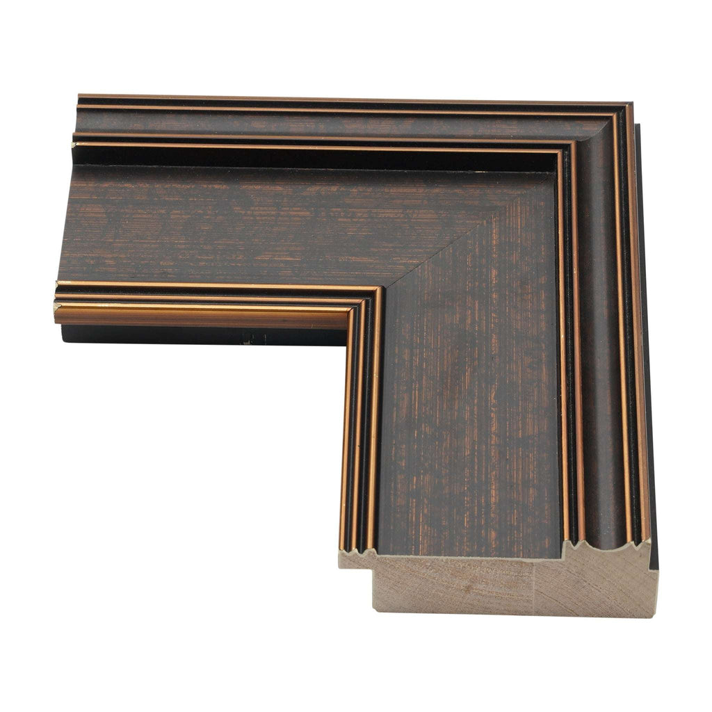 1214 - 3" Dark Brown with Bronze Plein Air Frame