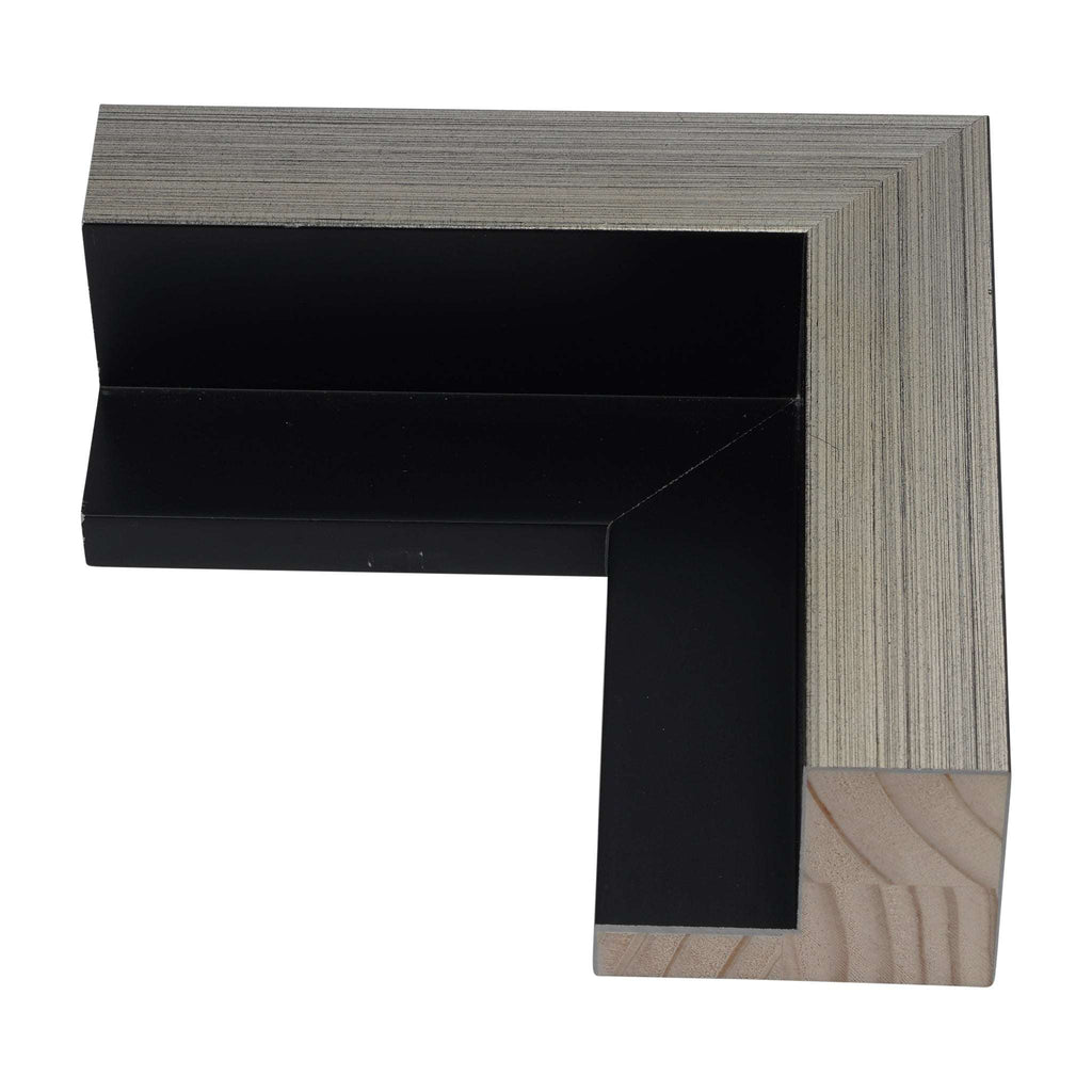 1238 - 1 1/2" Depth, Wide Silver Face Canvas Floater Frame