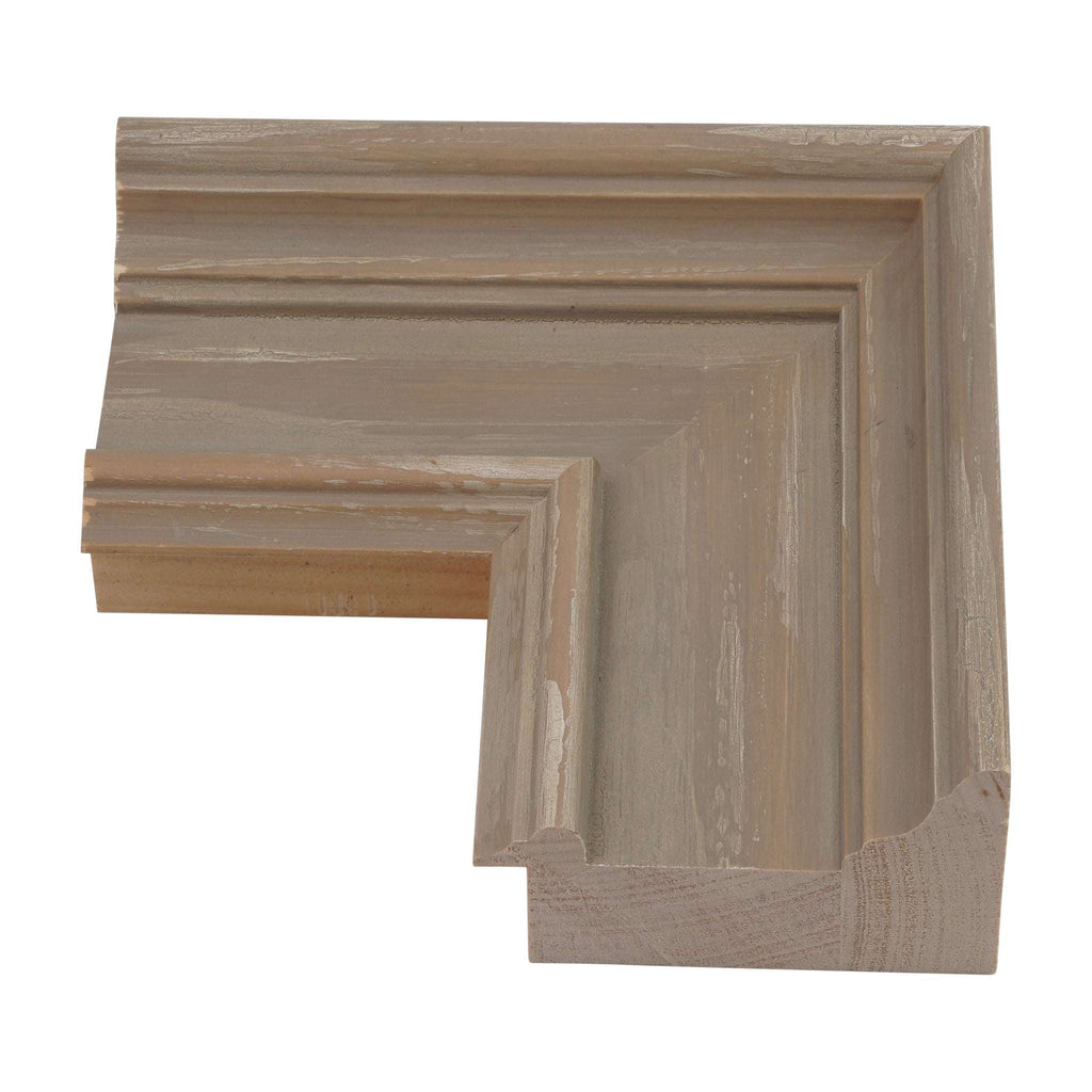 1276 - Aged White with Grey Wash  Plein Air Frame