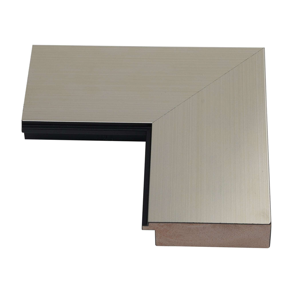 1331 - 3" Brushed Silver Panel with Black Lip Frame
