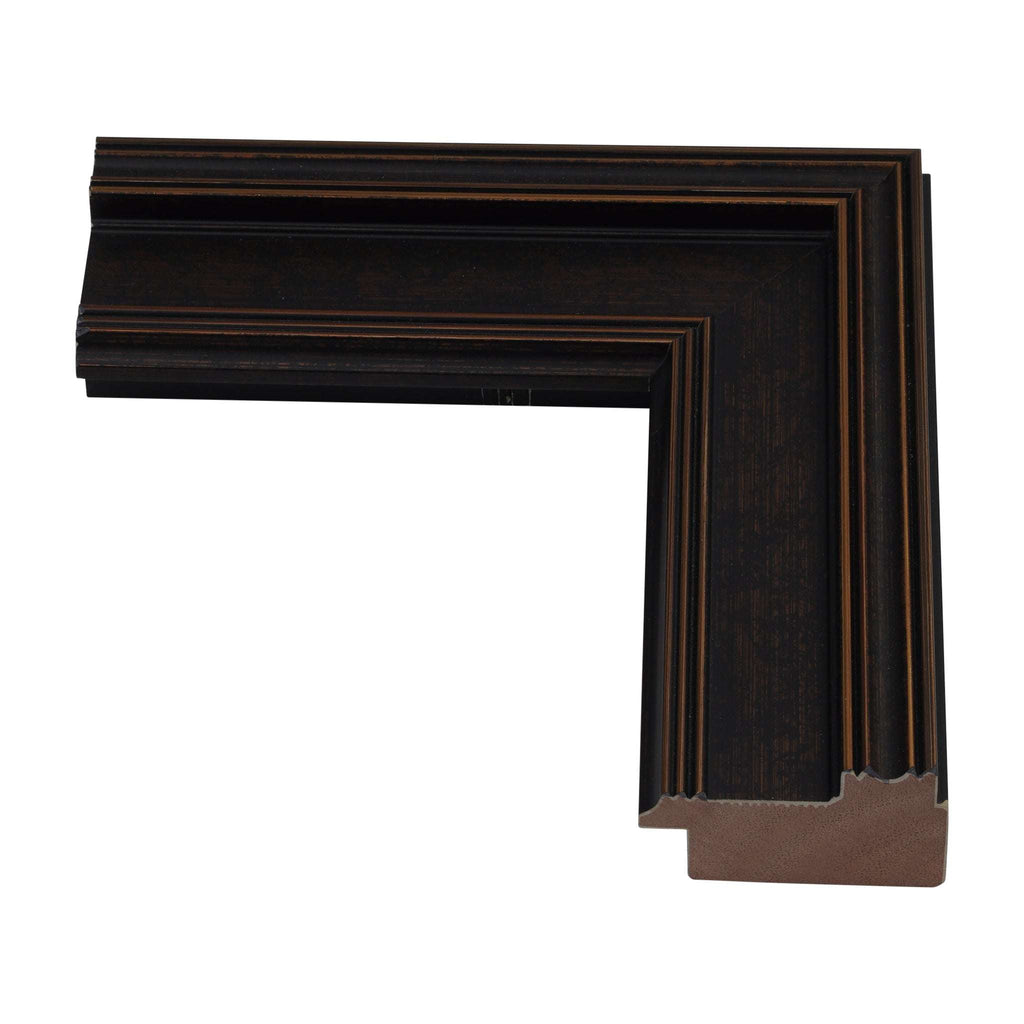 1333 - 2" Dark Wood with Bronze Trim Plein Air Frame