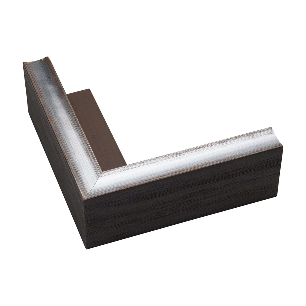 1359 - 1 3/4" Depth, Spencer Silver & Grey Canvas Floater Frame