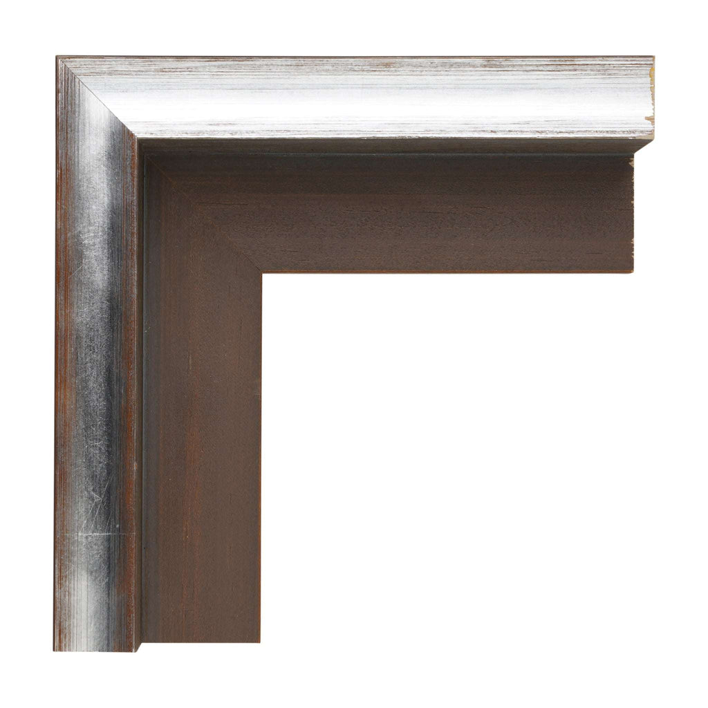 1359 - 1 3/4" Depth, Spencer Silver & Grey Canvas Floater Frame