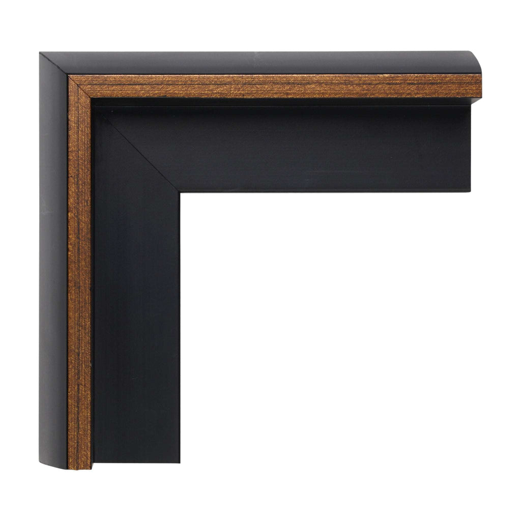 1360 - 1 3/8" Depth, Copper & Black Canvas Floater Frame