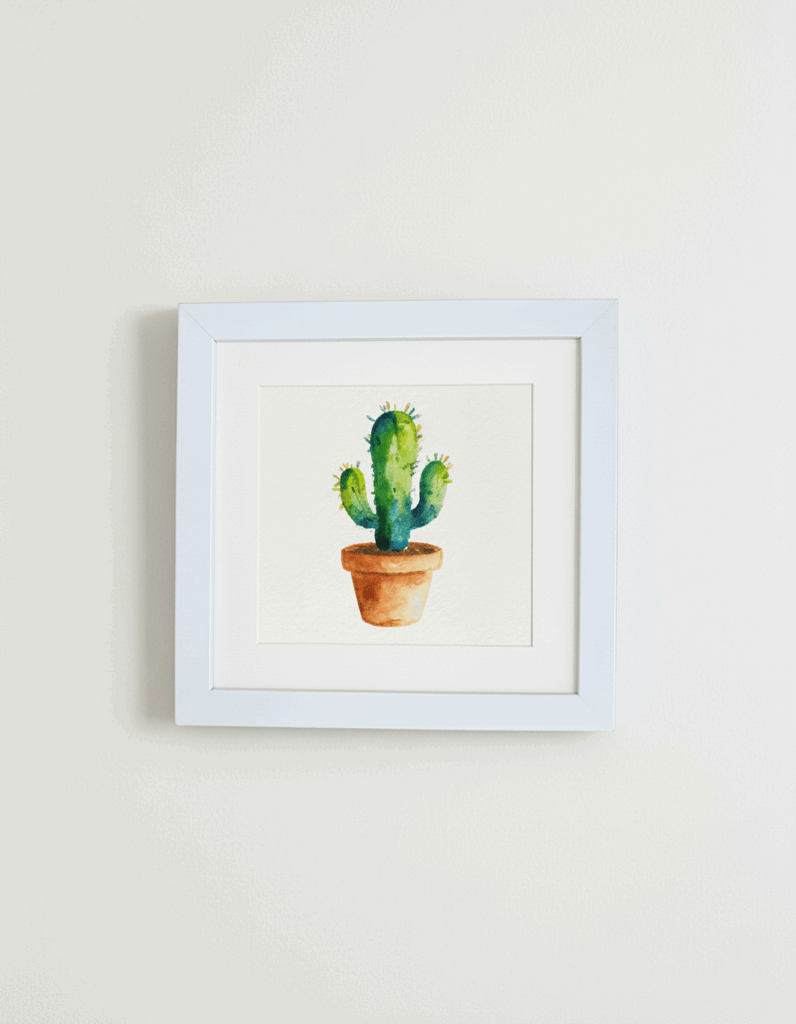 1418 - 13/16" White Flat Frame