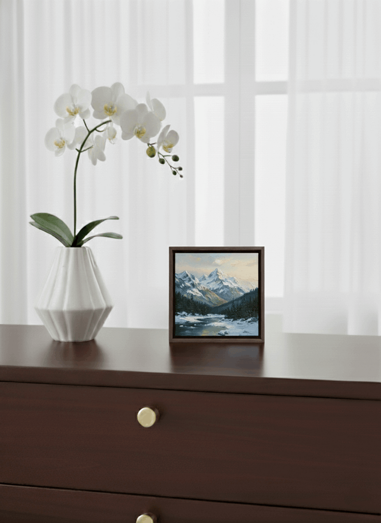 7021 - 1 5/8" Depth Burnished Mahogany Floater Frame