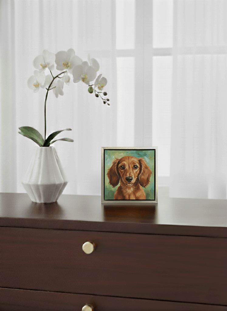 7026 - 1 5/8" Depth Pure Silver Floater With Black Inset