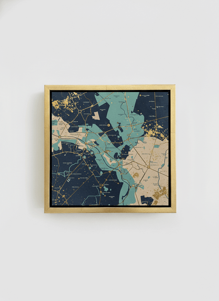 7029 - 1" Depth Gold Shadow Floater With Black Inset