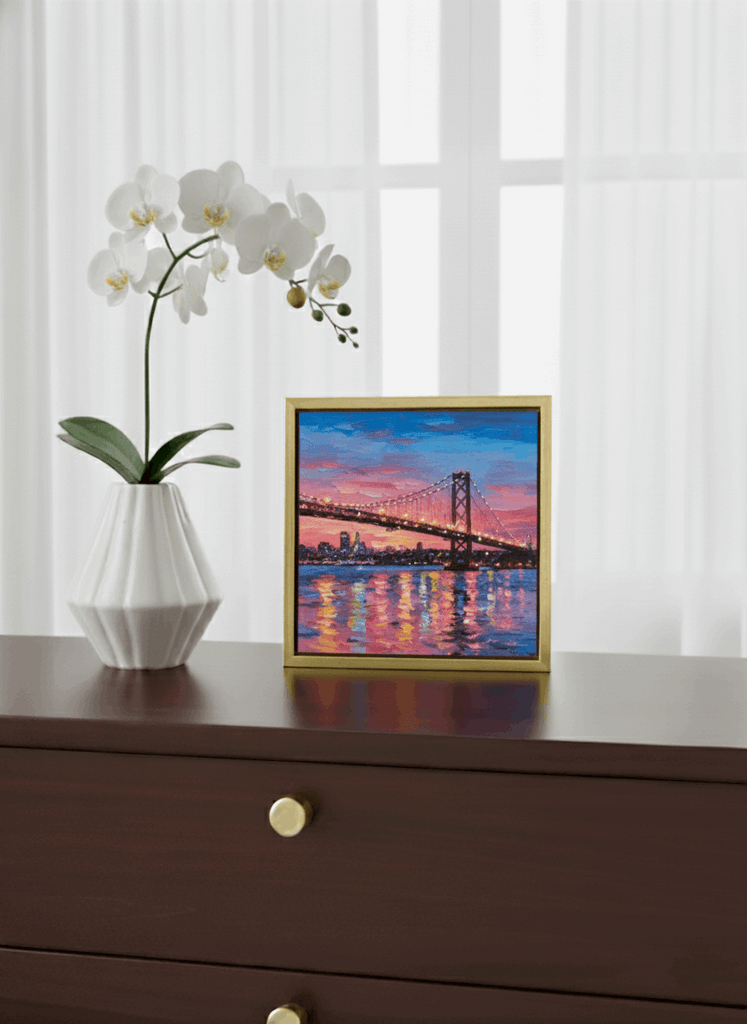 7030 - 1" Depth Pure Silver Floater With Black Inset