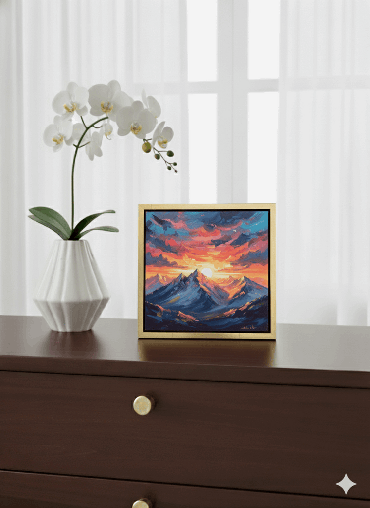 7031 - 1" Depth Pure Gold Floater With Black Inset