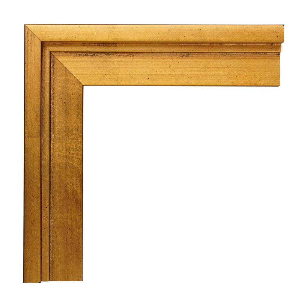 720 - 3/4" Depth, Gold Leaf Canvas Floater Frame With Step