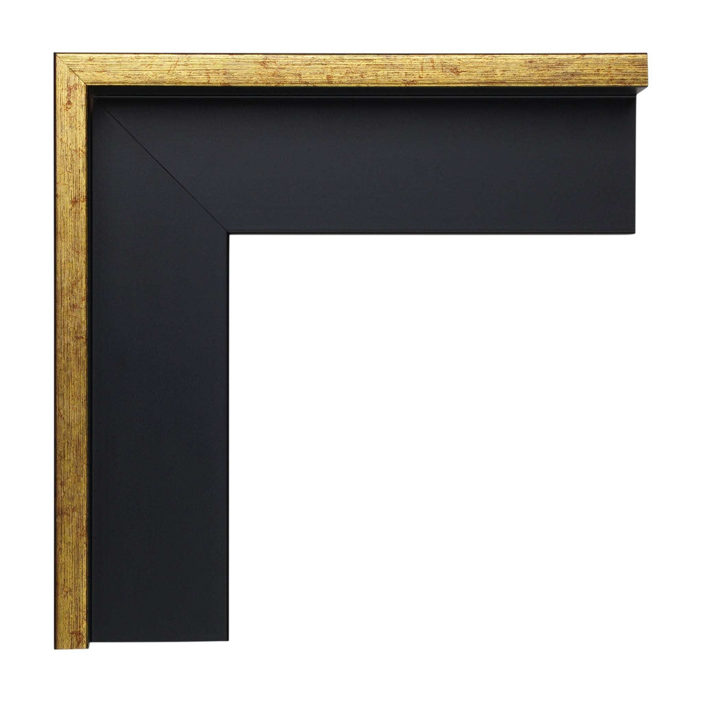 760 - 1" Depth, Black w/ Gold Face Canvas Floater Frame *Discontinued*
