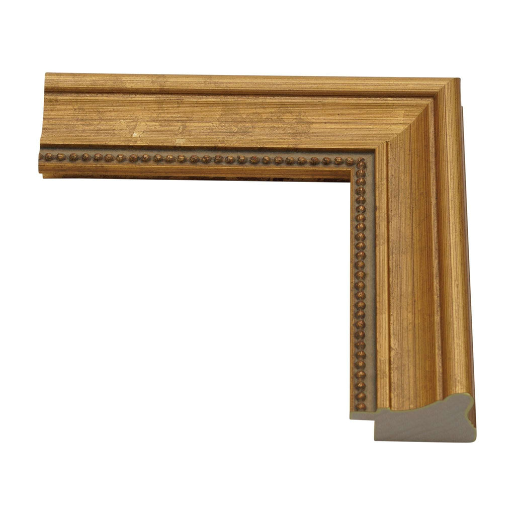 818 - Stonewash Gold Scoop With Beaded Lip Frame