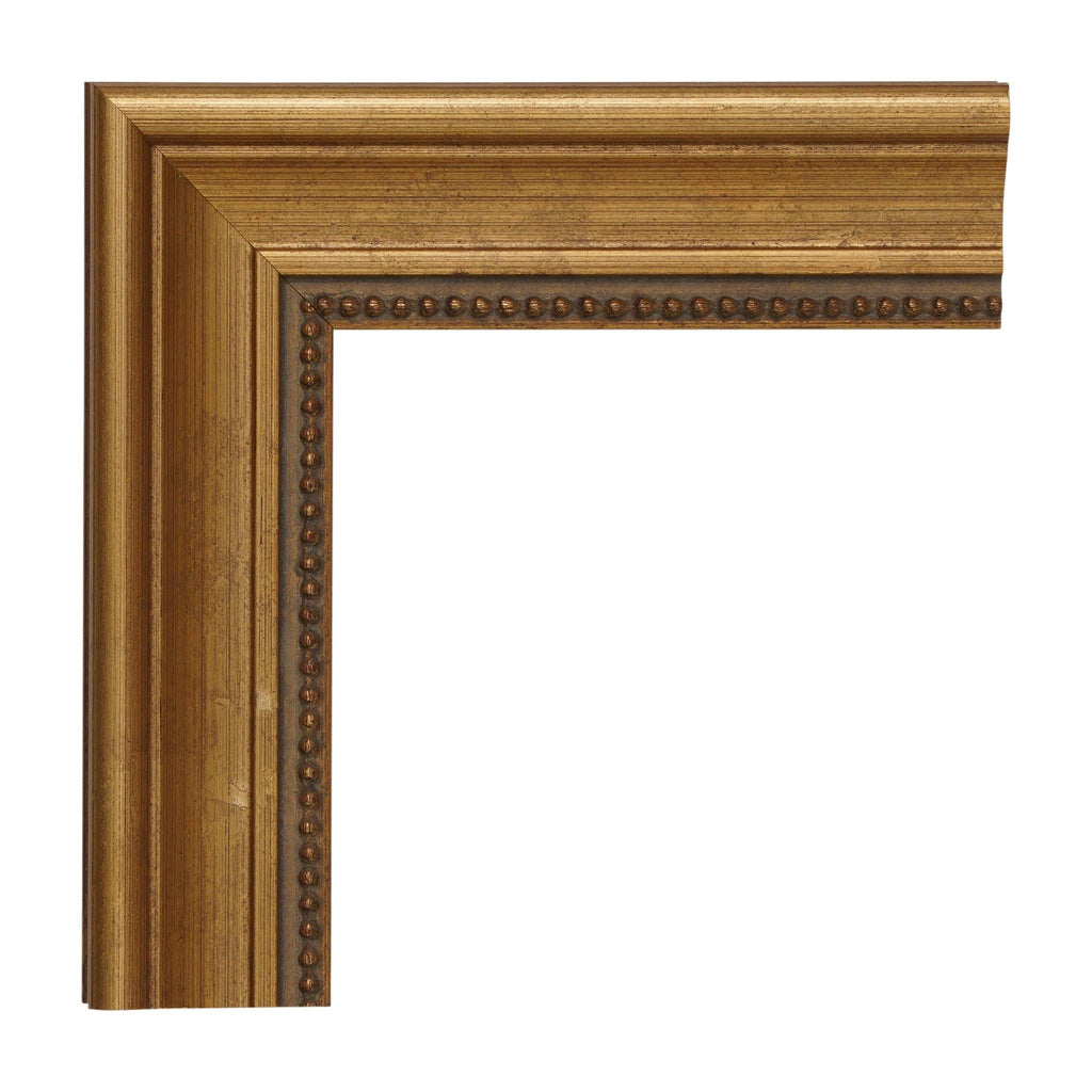 818 - Stonewash Gold Scoop With Beaded Lip Frame