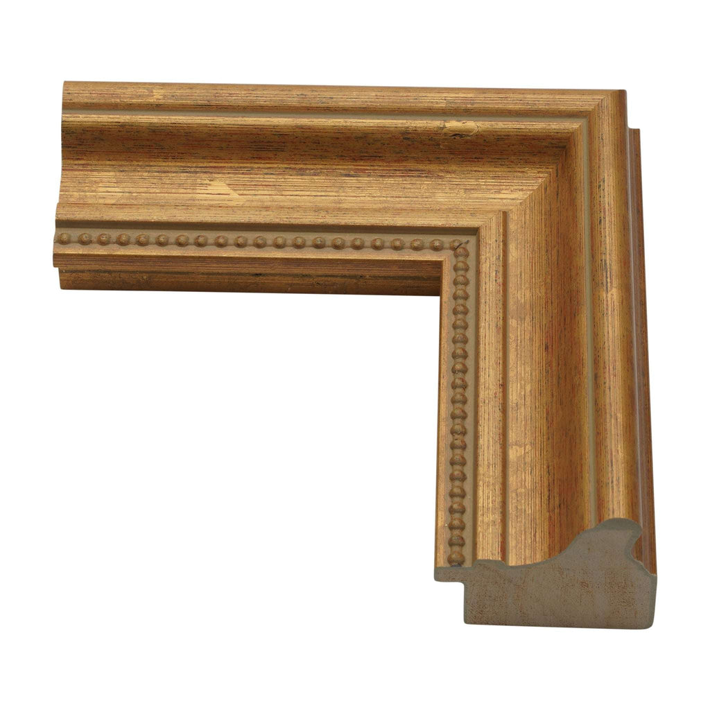 886 - Stonewashed Gold Scoop with Beaded Lip Frame