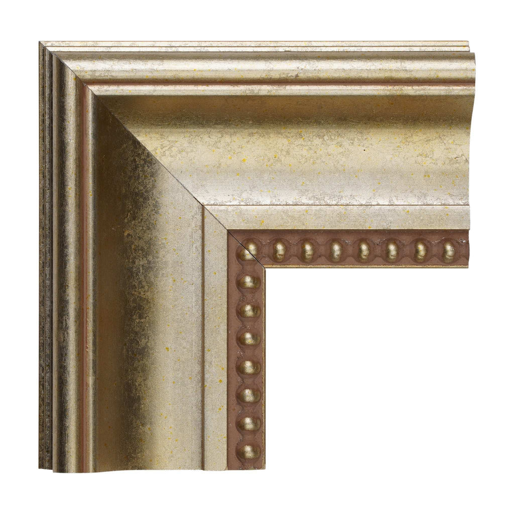 961 - 3-1/8" Champagne Silver w/ Beaded Lip